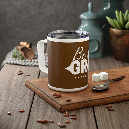Brown Insulated Coffee Mug, 10oz