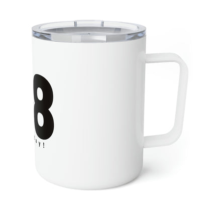 White Insulated Coffee Mug, 10oz